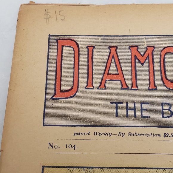 Oct 1898 Diamond Dick Jr #104 Dashing Dick Diamond Western Magazine - Picture 2 of 9